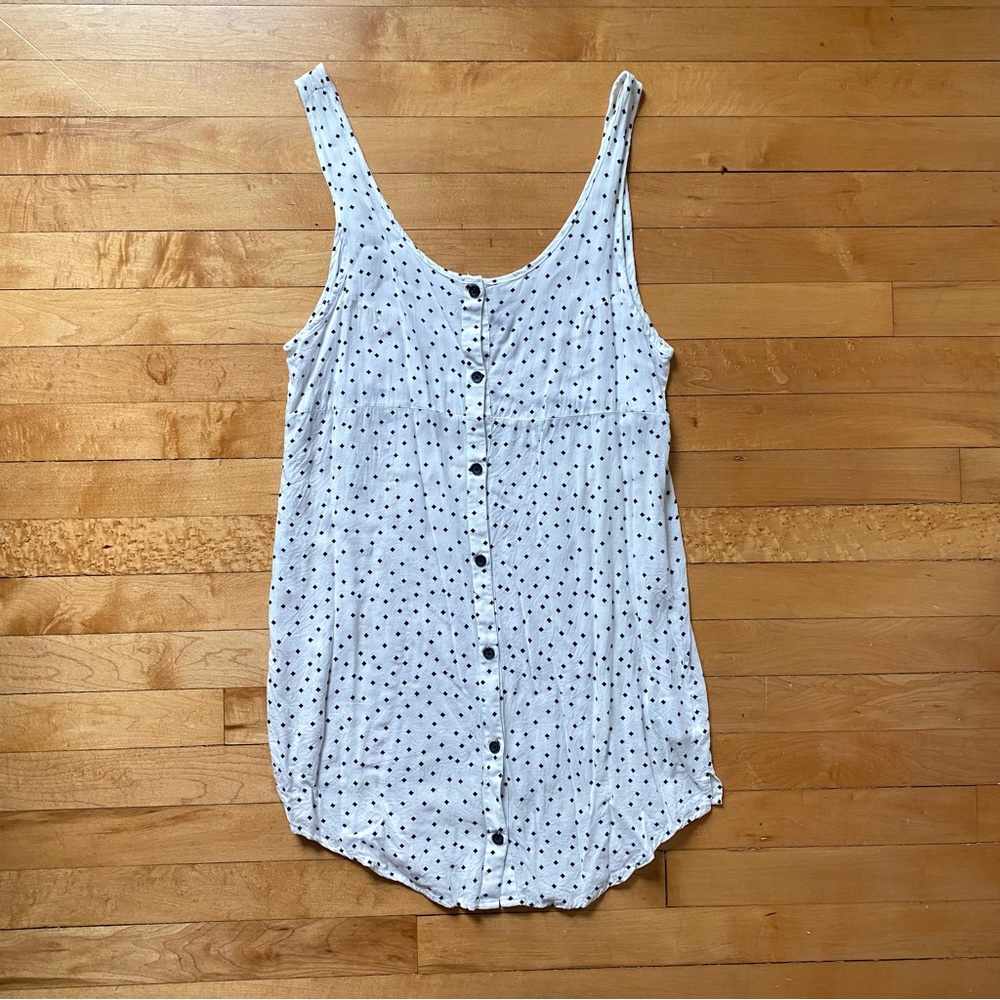 White/Black Swim Coverup women’s size small Hurley polka dots beach cute